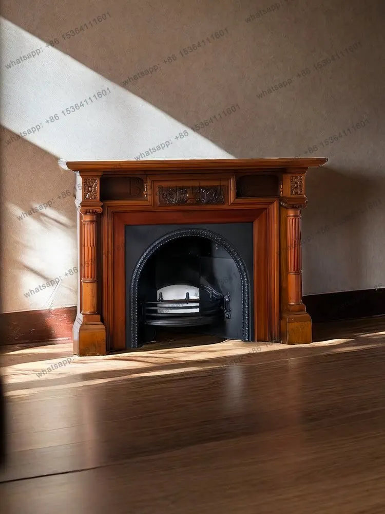 European fireplace decorative cabinet French retro simulated fire decorative cabinet