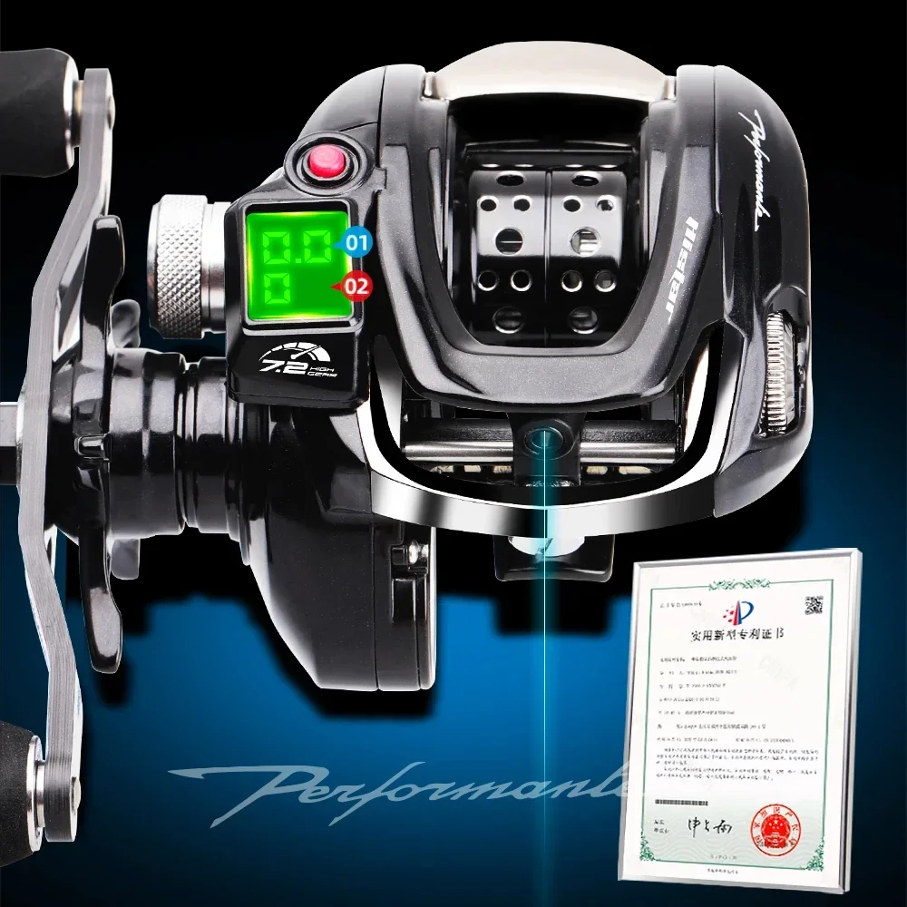 Digital LED BaitCasting 3 Working Model Carp Fishing Reel Digital Screen Function BaitCasting Reel