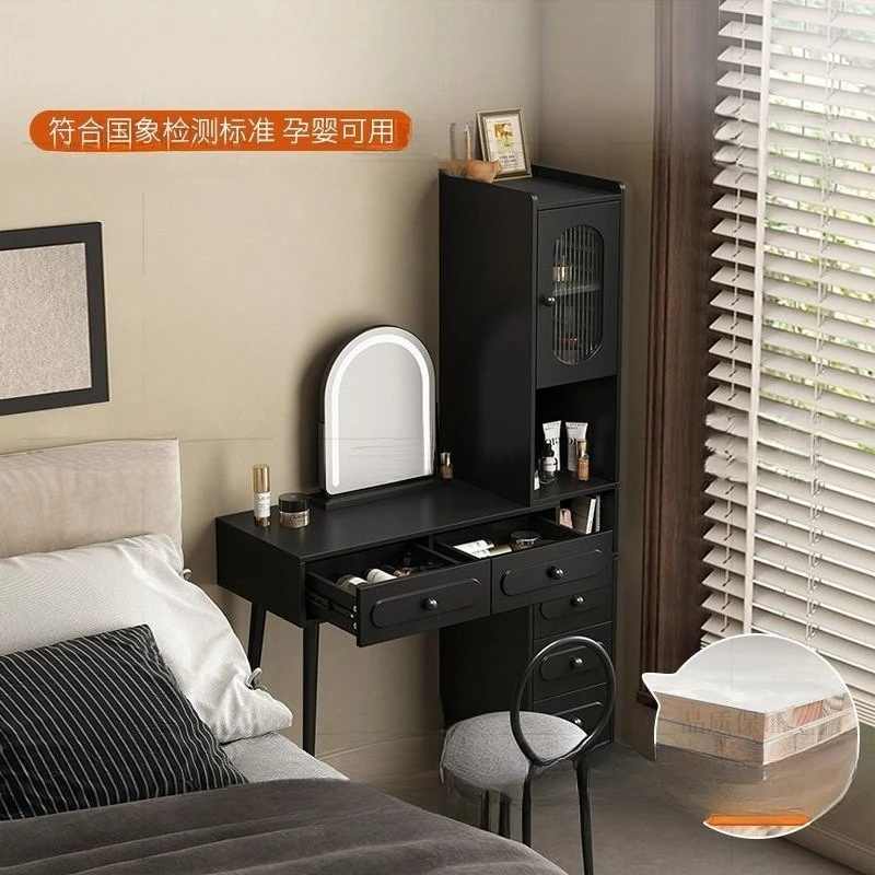 Komoda z litego drewna, zintegrowana szafka do przechowywania w małej sypialni, toaletka w stylu amerykańskim retro, wielowarstwowa.