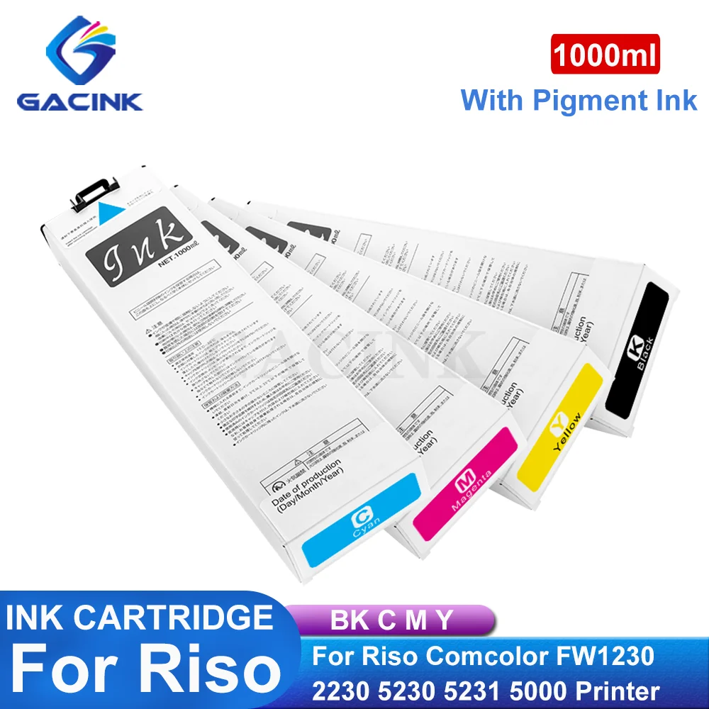 For Riso S-7250 S-7251 S-7252 S-7253 Compatible Ink Cartridge 1000ML For Riso Comcolor FW1230/2230/5230/5231/5000 High Quality