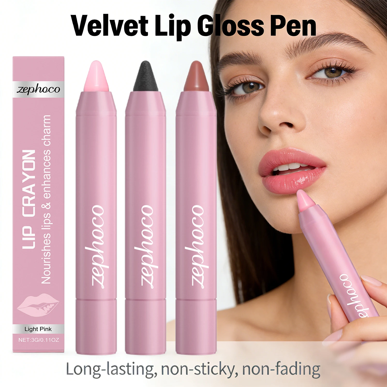 

Lip Gloss Nourishing Lip Long Lasting Makeup Velvet Lipstick Waterproof Plumping Lip Natural Women's Cosmetics Lip Makeup