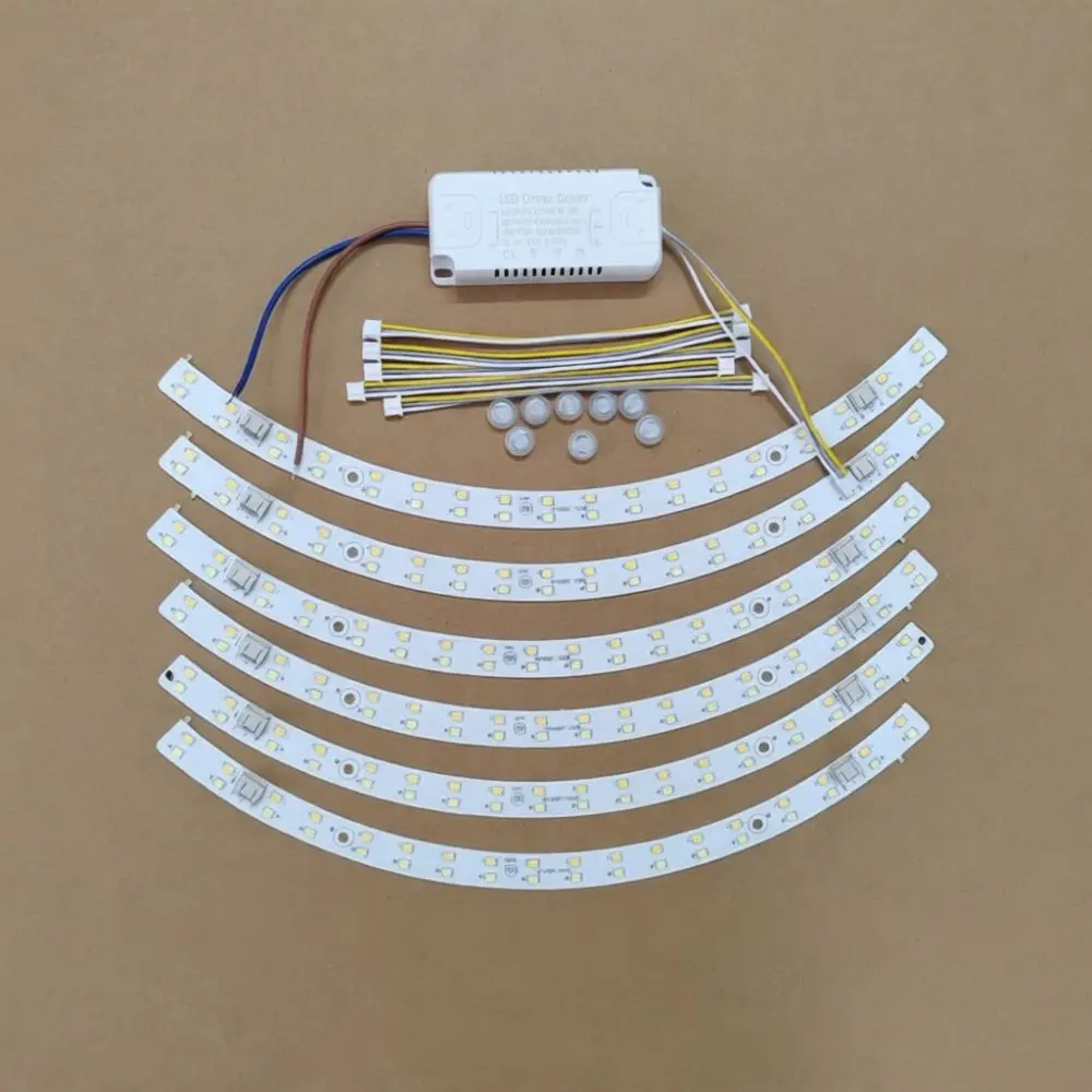 Arc Shape LED Module Replacement For Ceiling Fan Light Optical Lens Strip Dimmable Board Lighting Upgrade Kit Super Bright