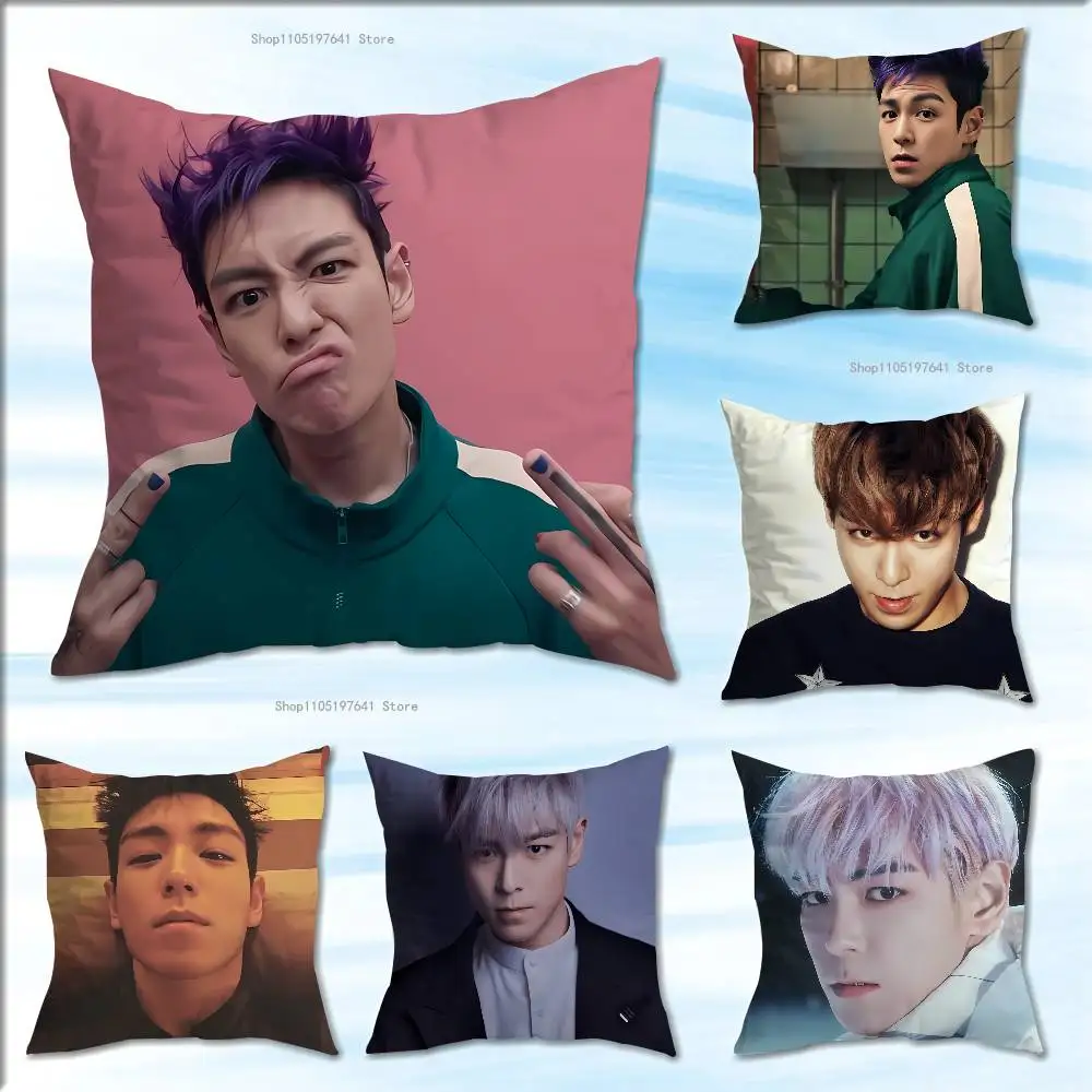 

T-TOP C-Choi S-Seung Hyun Anime Celebrity Merchandise All-Match Printed Pillow Case Sofa Car Office Room Decoration Protector