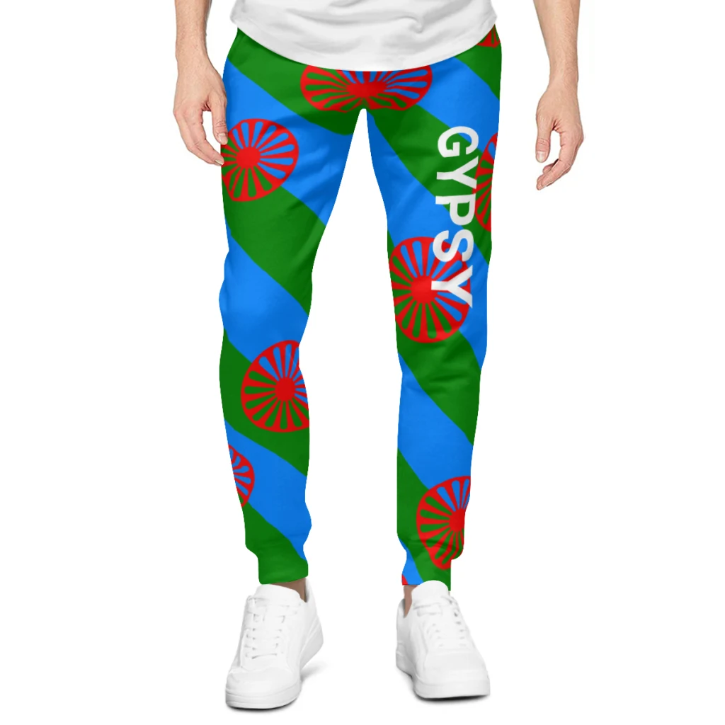 Gypsy Flag Mens Sweatpants with Pockets Joggers for Men Sports Casual Sweat Pants With Drawstring