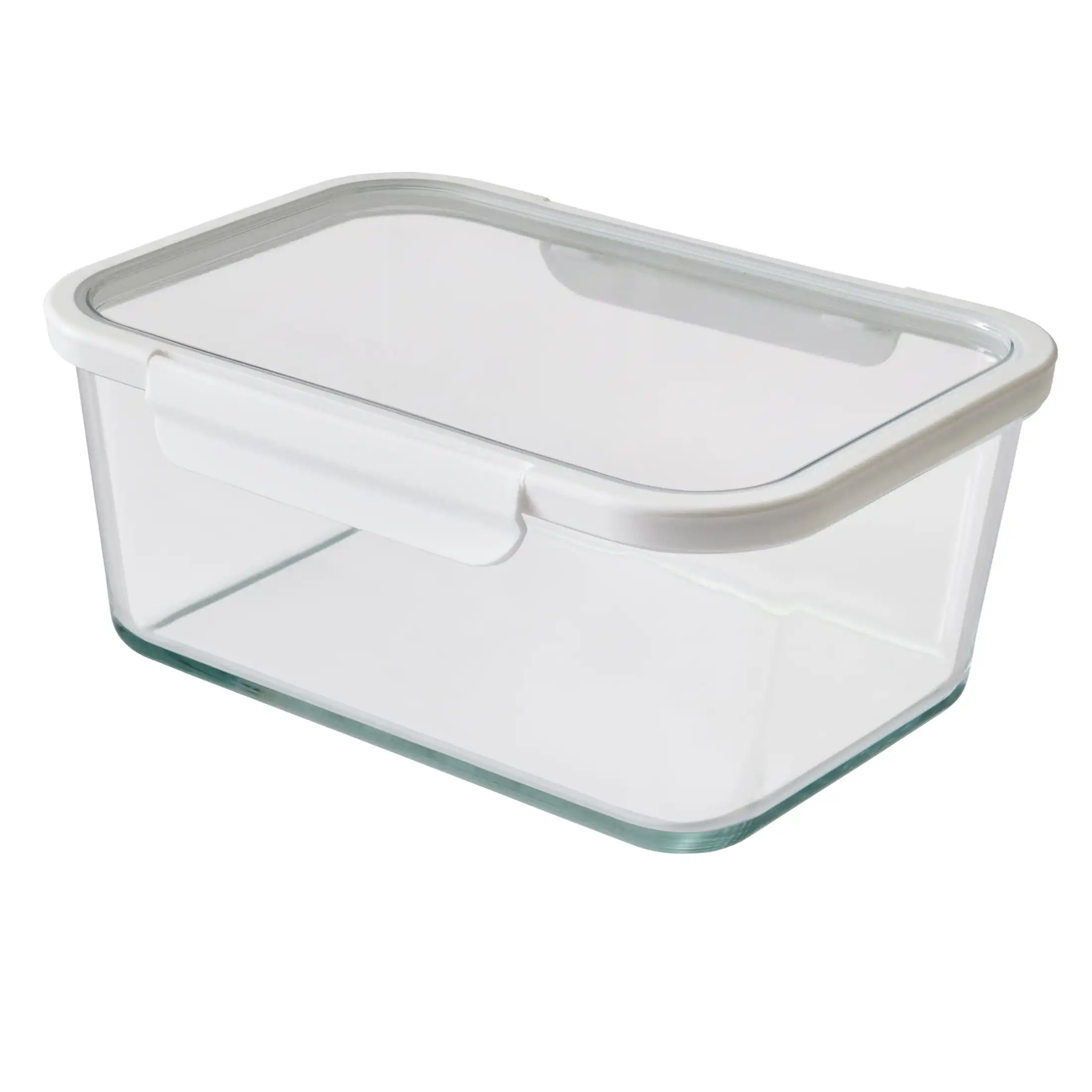 

(2 pack) 14Cup Rectangle Glass Food Storage Container with Lid. Set of 1, 2 Pieces
