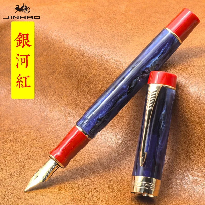Limited Edition JINHAO 100 Fountain Pen EF/F/M Nib Transparent Color Resin luxury Pens Stationery Office School Supplies
