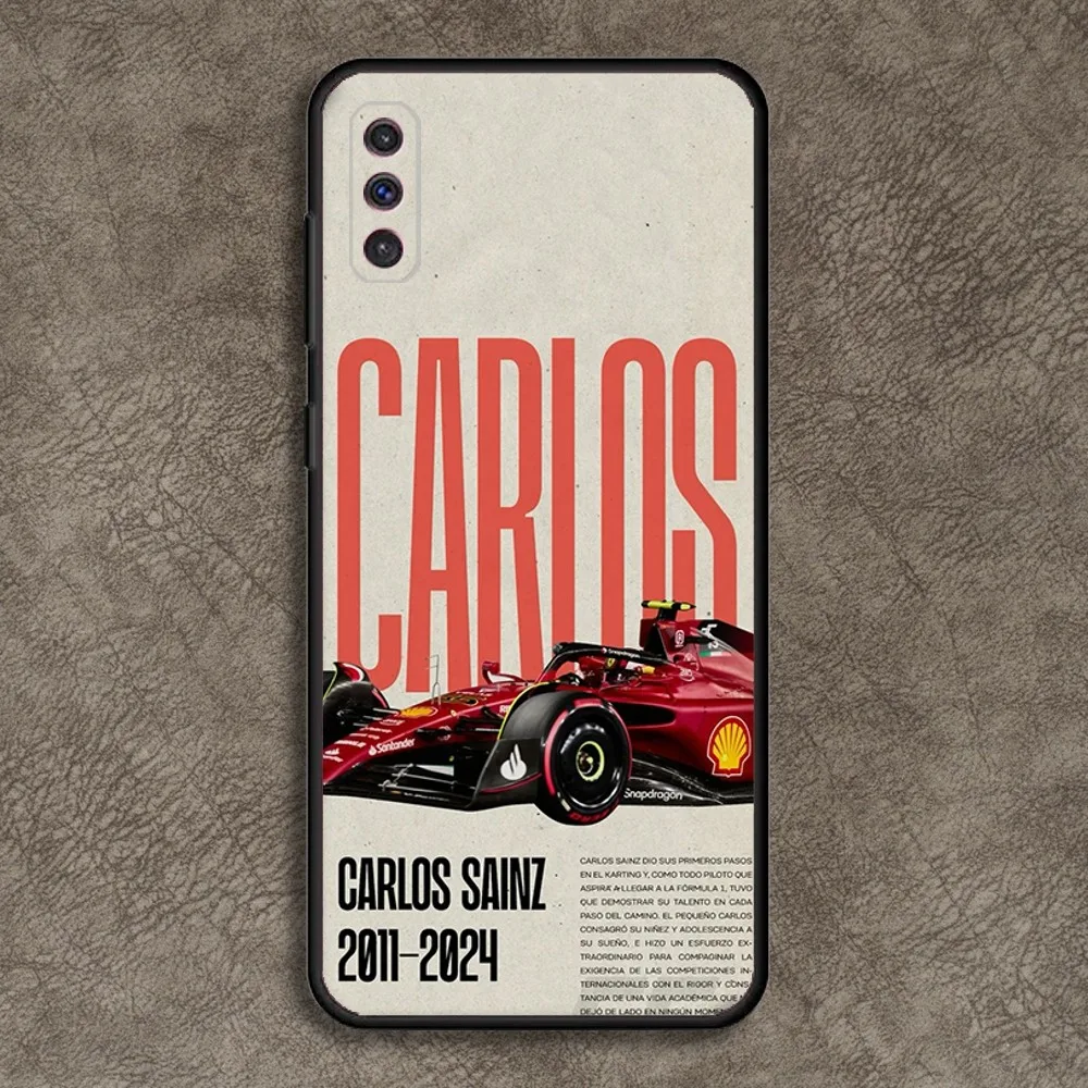 Carlos Sainz F1 55 Phone Case for SamsungA 91,80,73,72,71,70,53,52,51,42,41,40,32,31,30,22,21,20,13 S 4G 5G Soft Black Case