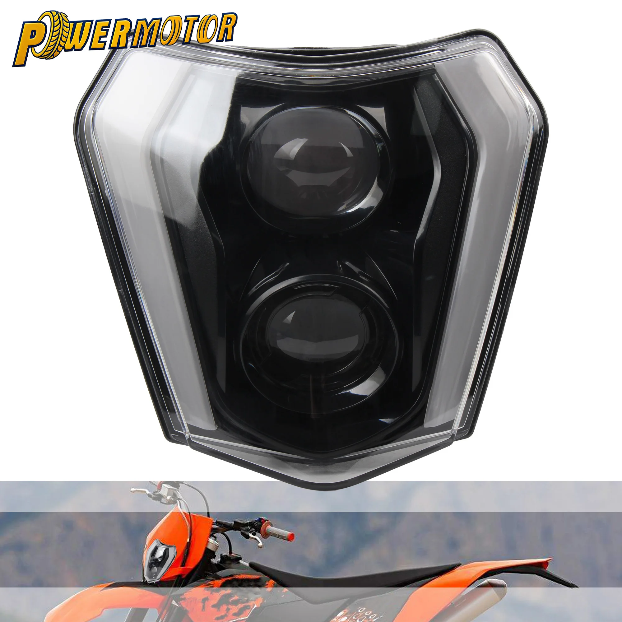 

For KTM Motorcycle LED Headlight For EXC EXCF SX SXF XC XCF XCW 125 250 300 350 450 530 Dirt Bike Motocross Headlamp Accessories