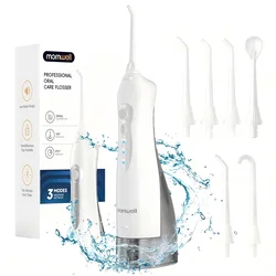 Mornwell Water Flosser Teeth Picks 6 Jets 3 Modes Portable Cordless D52 Water Floss For Teeth Cleaner IPX7 Waterproof Oral Picks