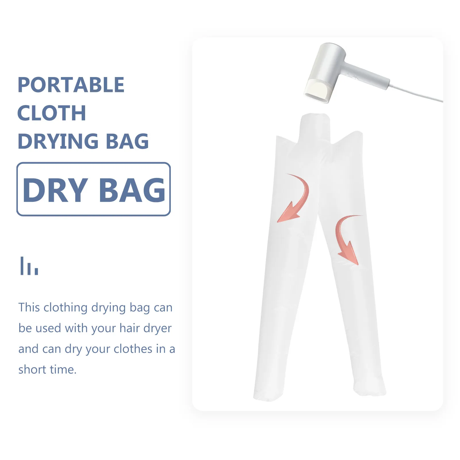 Pants Dry Bag High Grade Polyester Breathable Lightweight Clothes Dryer Tool Portable for Travel Household Outdoor Use