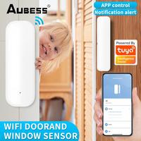 AUBESS Tuya WiFi Smart Door Sensor Door Open Closed Detectors Smart Home Security Protection Alarm System Smart Life APP Control