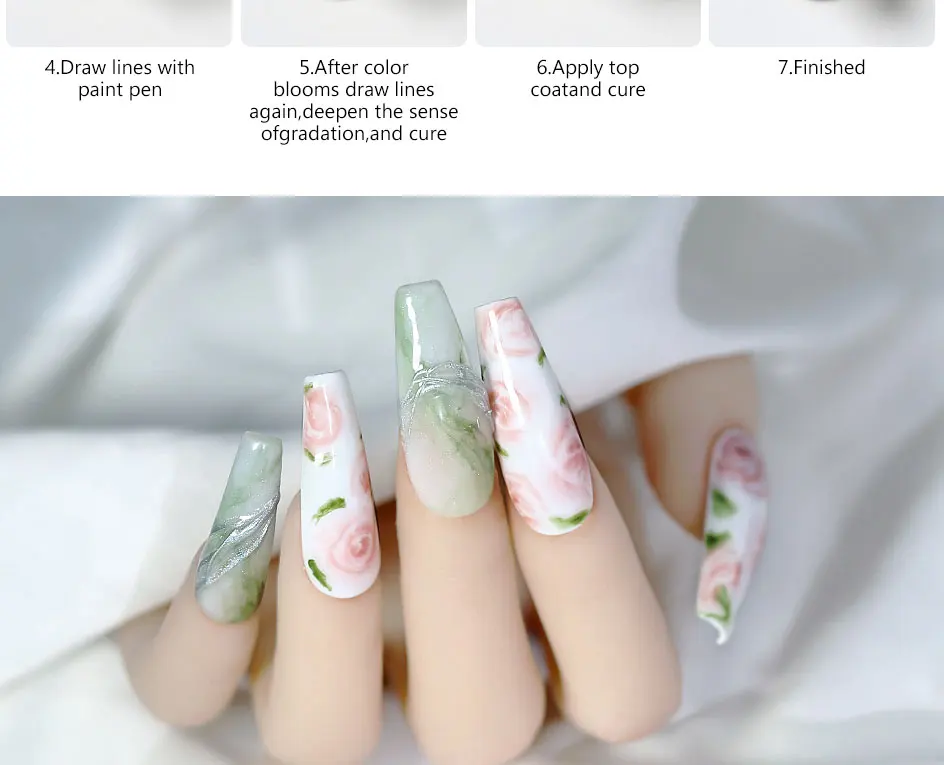 Arte Clavo Großhandel 10ml Blooming Gel UV LED Soak Off Blüte-Effekt Nagelkunst Gel-Lack für Dropshipping – Detail 6
