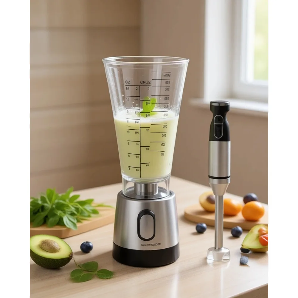 

Стеклянная мерная чаша 16 унций для погружного блендера, аксессуар для миксера, сменная деталь