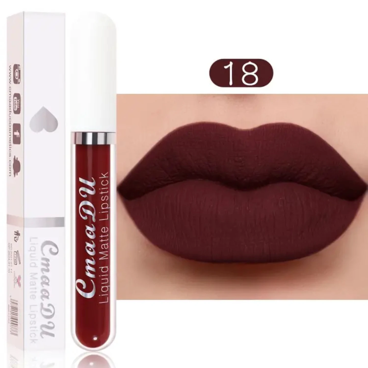 

Matte Lipstick Long Lasting Waterproof Non-Stick Cup Lip Gloss in a Wide Range of 18 Beautiful Colors