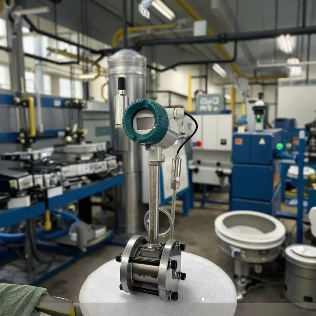 Digital 24V 150mm Vortex Air Flowmeter 4-20mA Hydrogen Liquefied Petroleum Gas Propane Gas Flowmeter RS485
