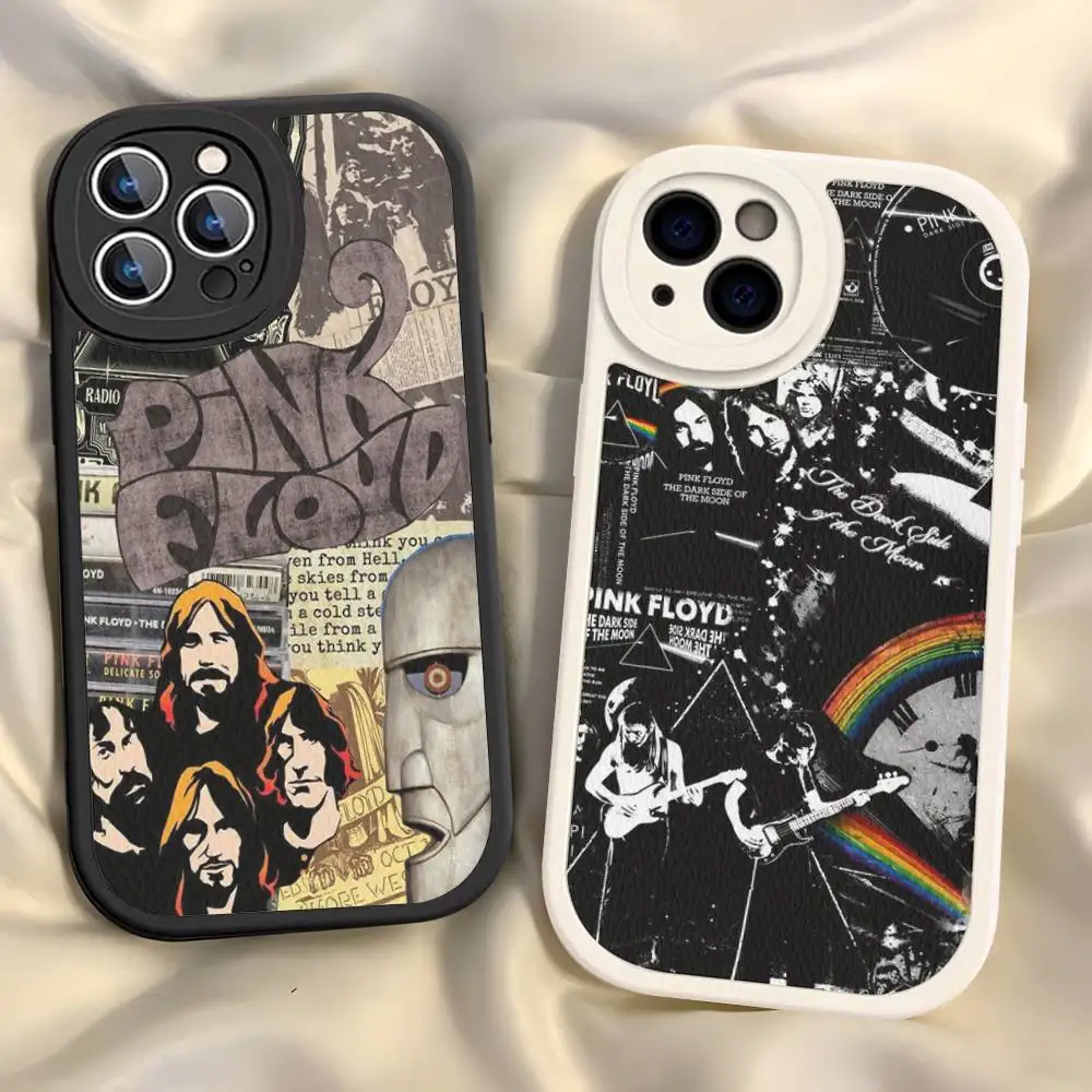 Pink the wall floyd For iPhone 16 15 14 16E 13 12 11 Pro Max Plus Phone Leather Case