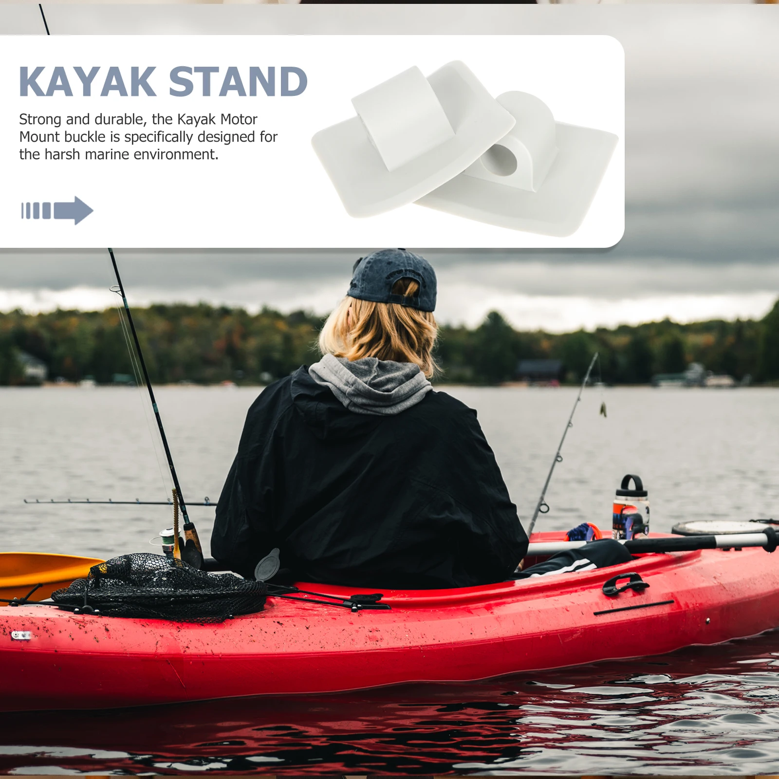 

2pcs Kayak Motor Mount Bracket Durable Plastic Engine Holder for Inflatable Boat Canoe Fishing Accessories Lightweight