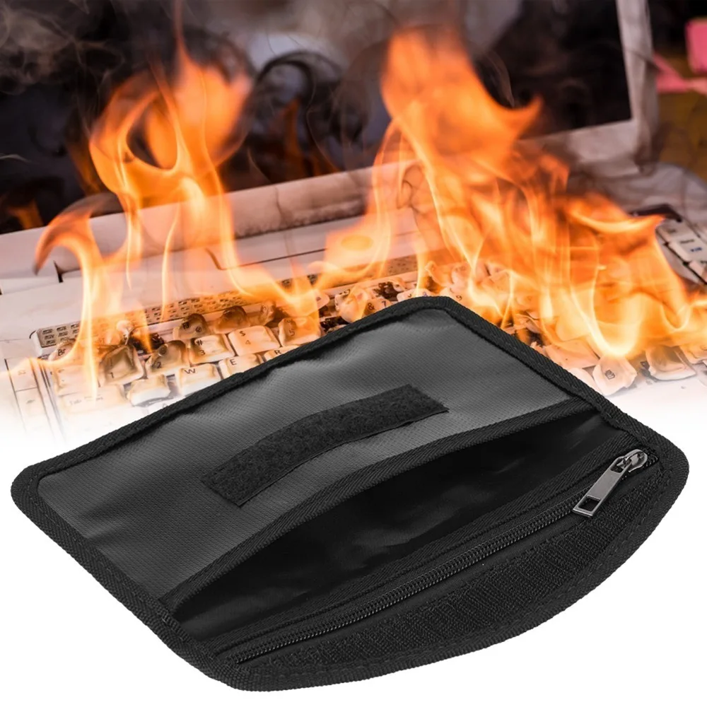 Waterproof Fireproof Storage Bag High Temperature Resistant Mobile Phone Shielding File Storage Bag Bill Storage