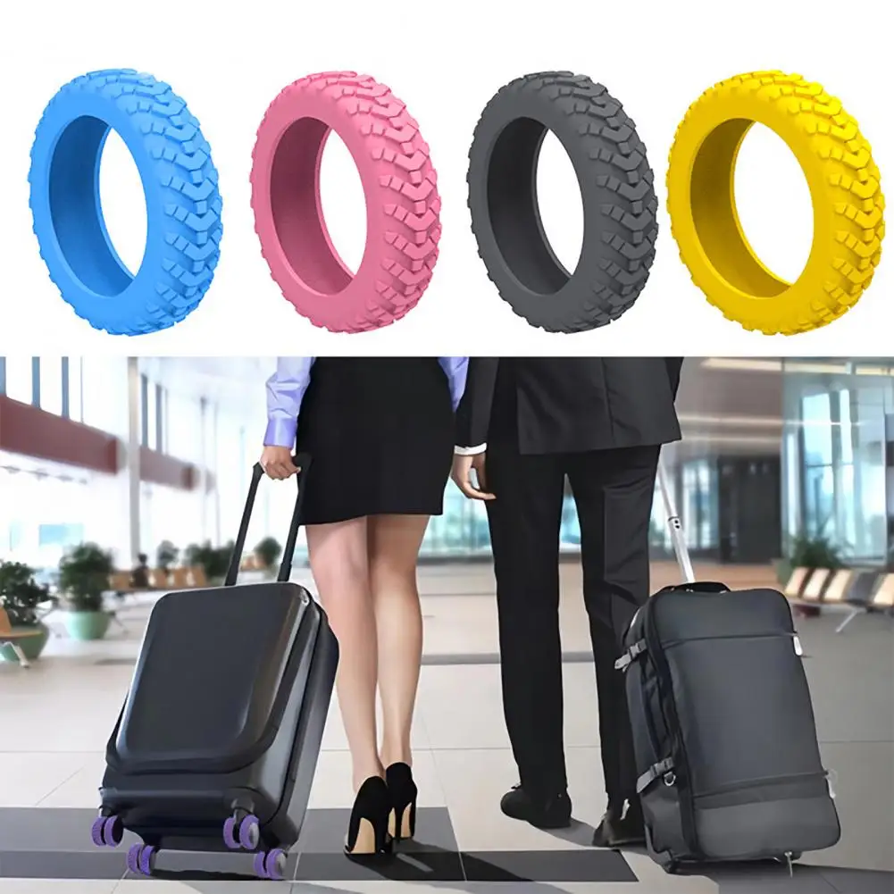 Silicone Luggage Wheel Covers Mute Anti scratch Suitcase Covers Castor Sleeves Reduce Noise Wheels Cover Accessories