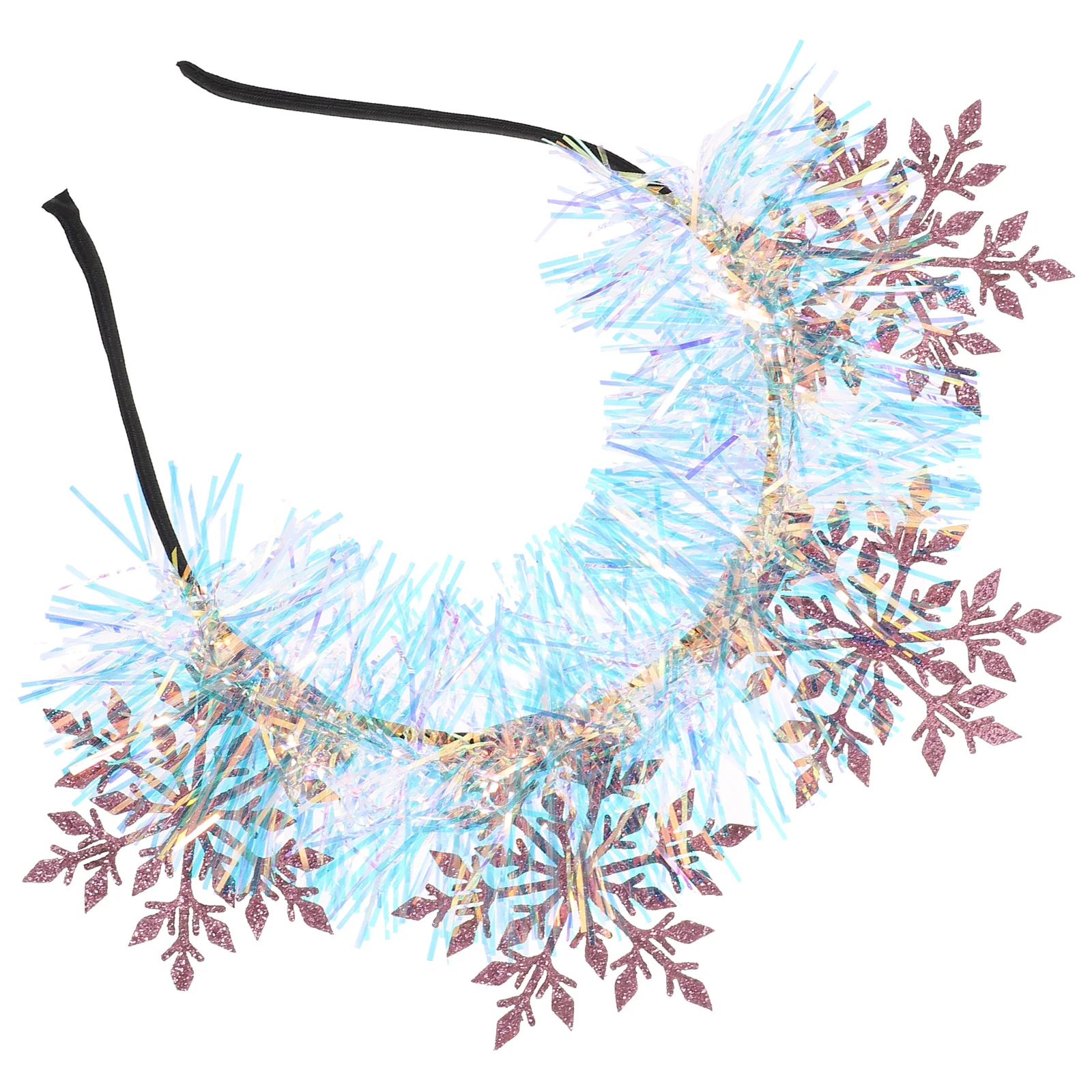 Shine Christmas Headband Snowflake Silver Baby Decor Hair Accessories Felt Cloth