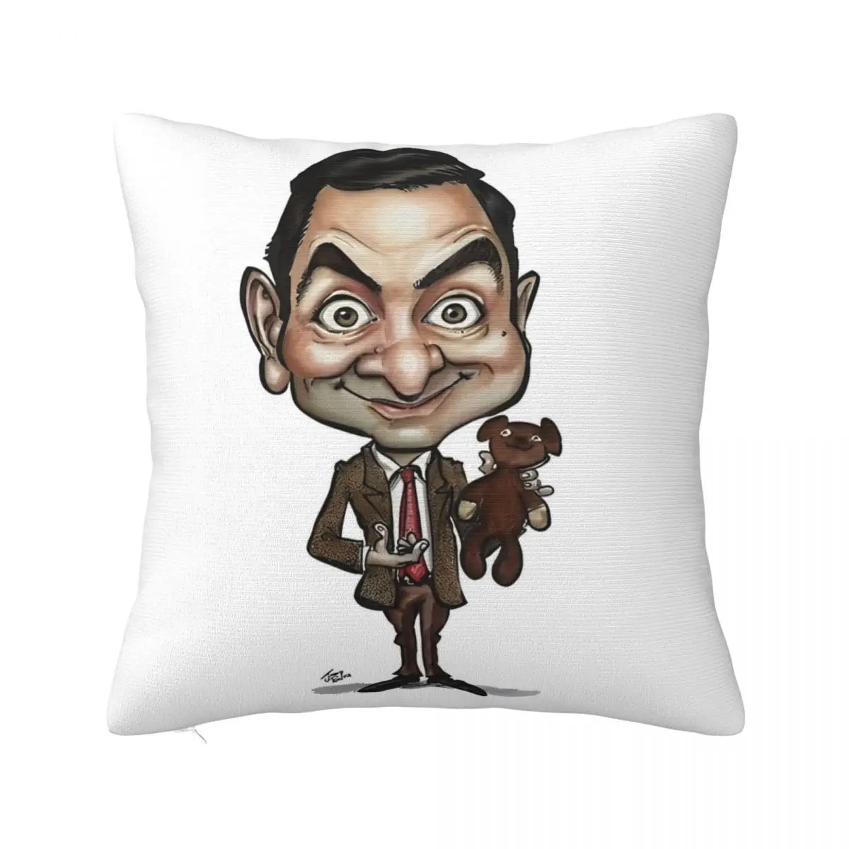 Pillow Case Mr. Bean Cartoon Polyester Pillow Cover Novelty Cushion Cover Graphic Pillowcases For Chair Sofa Home Decoration