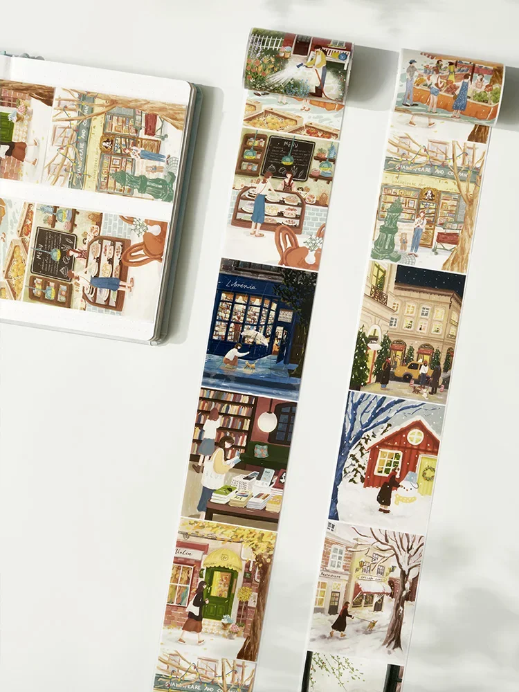 WT الحياة الشتوية الدافئة جولة يومية المناظر الطبيعية الحبر الخاص اشي PET الشريط #3