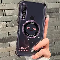 Airbag Transparent Smile Face Magnetic Phone Case For Huawei Honor 9X Pro 30S X50i X5 Plus 90 Lite Y9S Anti-knock Cover