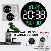 10inch LED Large Digital Wall Clock with Remote Control Temperature Humidity Date Week Display Countdown Timing Clock Home Decor