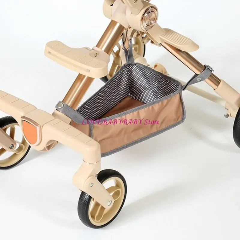 ポータブルベビーカーボトムストレージバスケット大容量オーガナイザーバッグコンテナおむつと牛乳ボトル4XBC