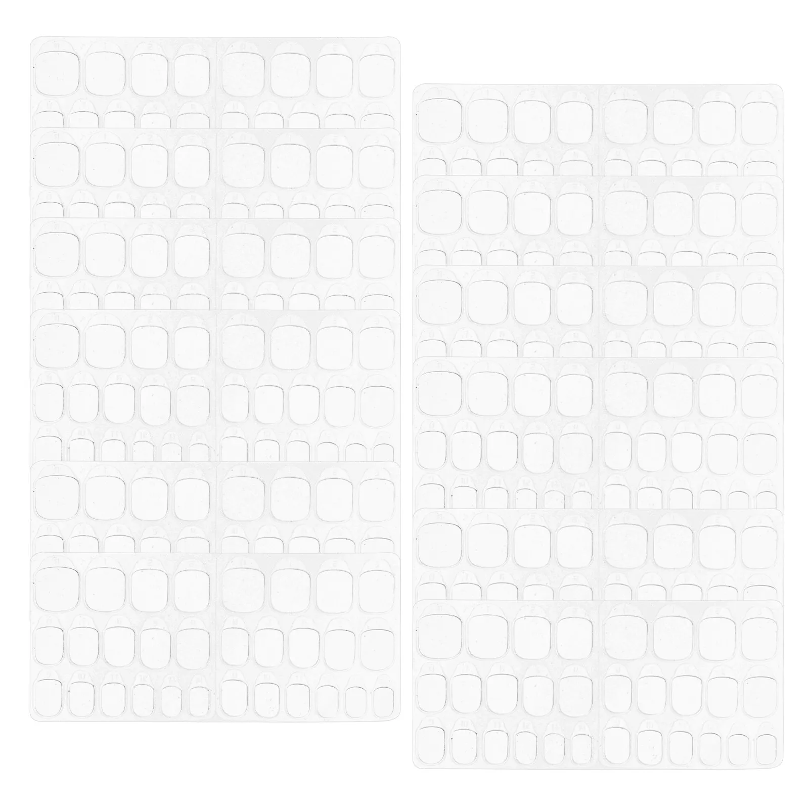 

60 листов клейких наклеек для накладных ногтей, двусторонние, с гелевым клеем, для легкого нанесения, для эффектного маникюра