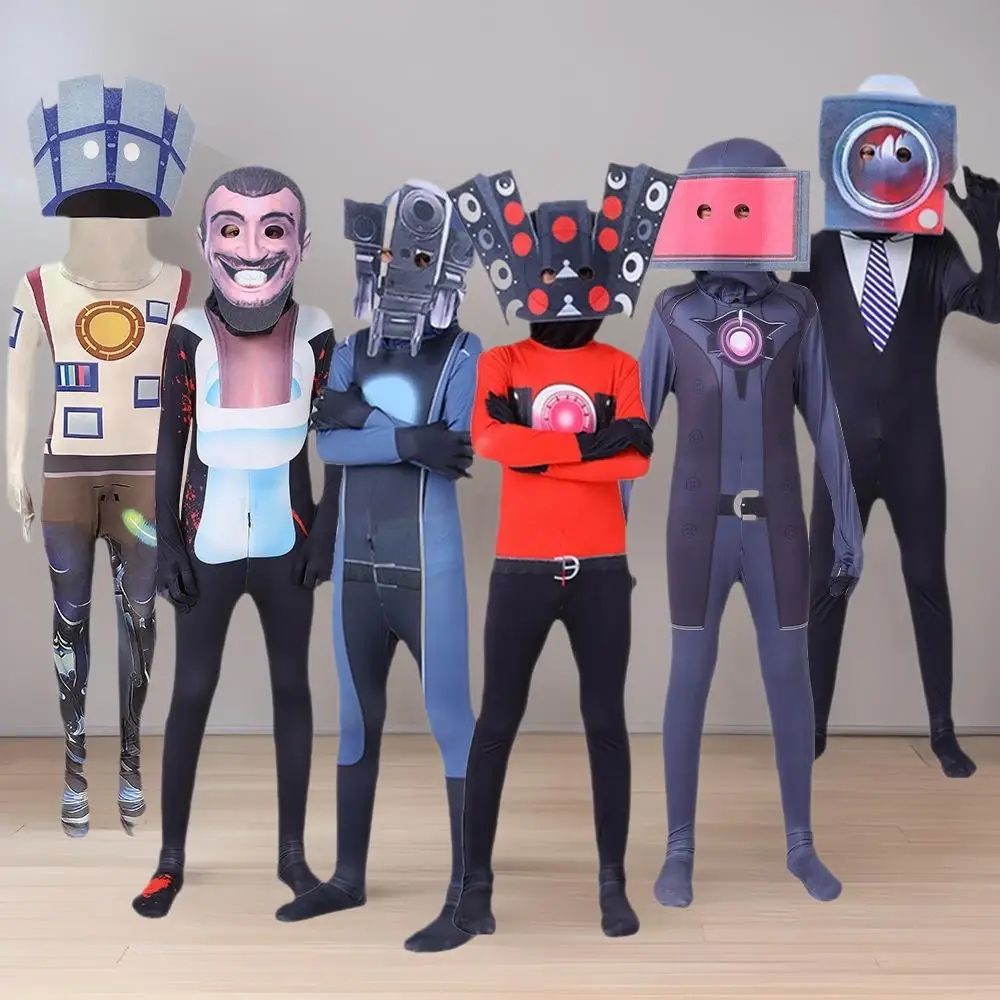 

Обтягивающая одежда для Хэллоуина, звуковой человек, телешоу, женский костюм, этническая одежда для выступлений на сцене, весна 2023, Новое поступление