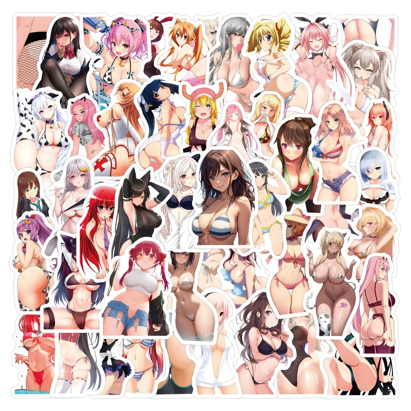 

10/30/60PCS Waifu Anime Sexy Girl Stickers Hentai Stickers Graffiti Decals DIY Skateboard Motorcycle Luggage Water Cup Bicycle