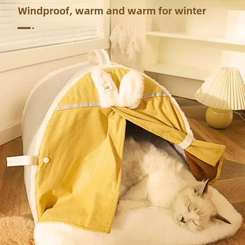 Cat litter winter warm kennel sleeping bag sleeping litter house pet dog dog winter cat closed