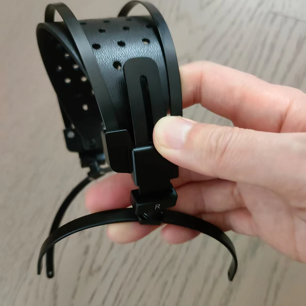 ELFINEAR DIY-Kopfhörer-Kopfband, 100 mm/110 mm/120 mm, Kopfband aus Aluminiumlegierung und echtem Leder für Over-Ear-Kopfhörer – Detail 4