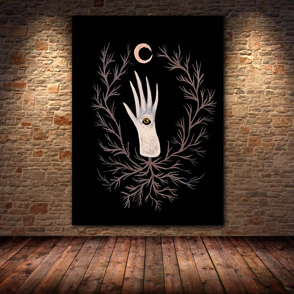 Witches And Vampires Gothic Wizardry Poster And Print Divination Crystal Ball And Magic Wicca Art Poster And Print Home Decor