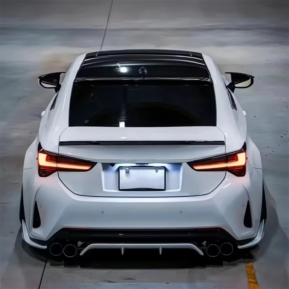 2019 for RC300 RC350 Upgrade ART Style Diffuse Front Diffuser Side Skirts Rearr Trunk Spoiler Body Kit Carbon Fiber Bumper 4