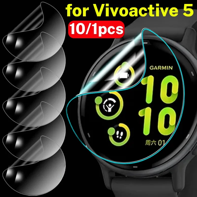 10/1Pcs Clear Full Protective Film for Garmin Vivoactive 5 Sports Watch Hydrogel Film Screen Protectors for Garmin Vivoactive 5