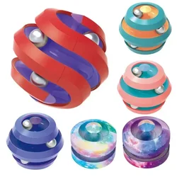 Magical Bead  Rotating Marble Track Metal Fingertip Decompression Infinity Cube Spinner Relieve Stress Pinball Puzzle Deform Toy