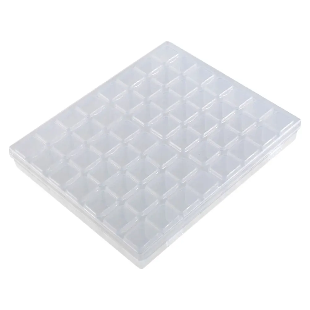 

56 Grids Jewelry Storage Box Fake Nail ganizer Transparent Plastic Classified Tray for Earrings Sundries Display