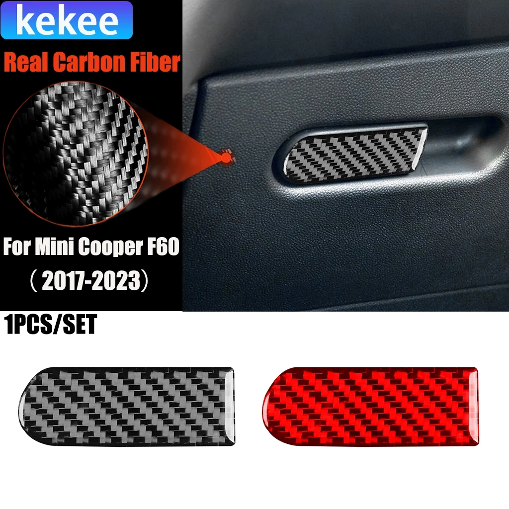 

Carbon Fiber Car Accessories Glove Box Handle Modified Interior Trim Cover Soft Sticker For Mini Cooper F60 Countryman 2017-2023