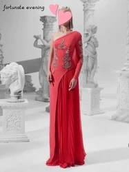 Fortunate Evening Elegant Vintage Sweet Red Crystal Beading Ruffle Mermaid Spring Formal Occasion Prom Dress Evening Party Gowns