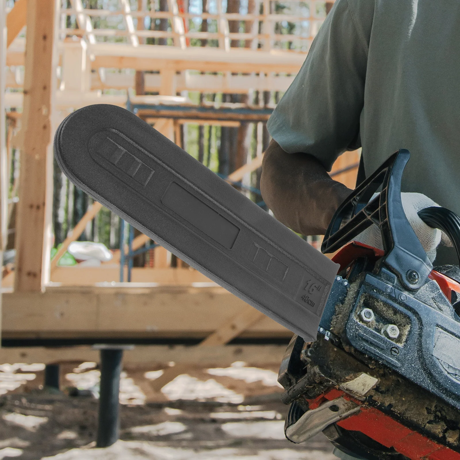 

2pcs Electric Saw Guide Plate Cover Durable Chainsaw Storage Sleeve Portable Protective Case Outdoor Travel Anti-Scratch Bar