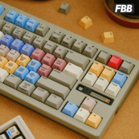 FBB Keycaps PBT Fit For Cherry Profile Mechanical Keyboard 60%, 75%, 80%, 96%,100% MX Switch DIY Keycap Accessories 1.7mm Thick