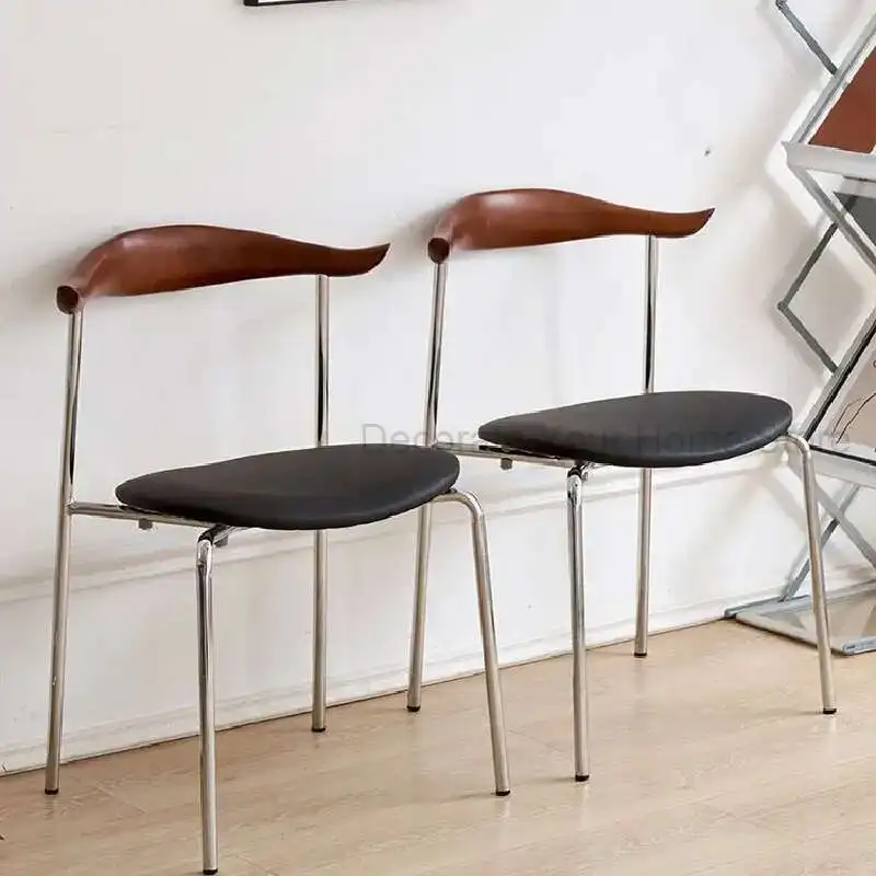 

Nordic Mobile Bar Dining Chairs Vanity Desk Nordic Ergonomic Designer Luxury Wood Chair Floor Silla Plegable Home Furniture