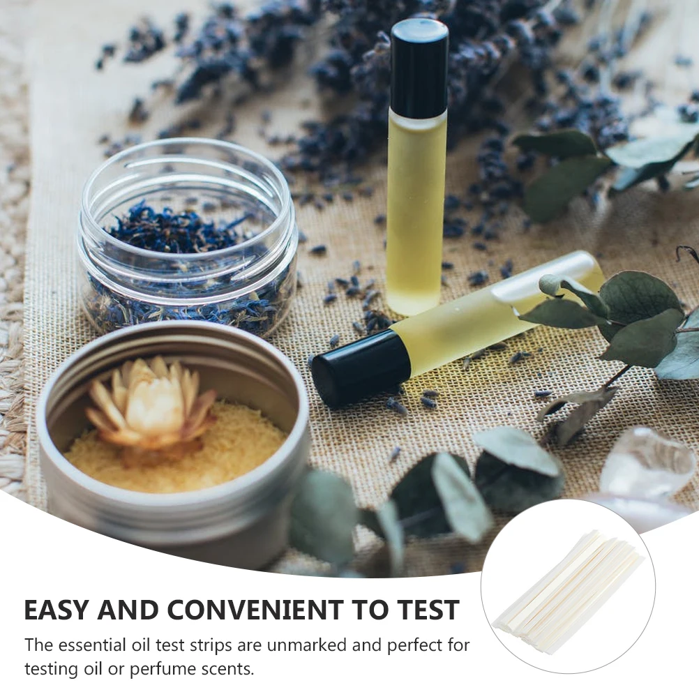 200 Pcs Perfume Essential Oil Test Paper Fragrance Tester Strips Blank Tester Strips Eco Friendly Safe Soy Ink Aromatherapy