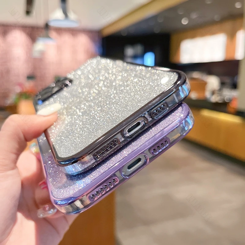 Poko x3 X3pro Luxury Gradient Glitter Plating Case For Xiaomi Mi Poco X3 X5 Pro NFC GT X3pro X5 M4 M3 M2 Pro 4g 5g Cover Pokox3