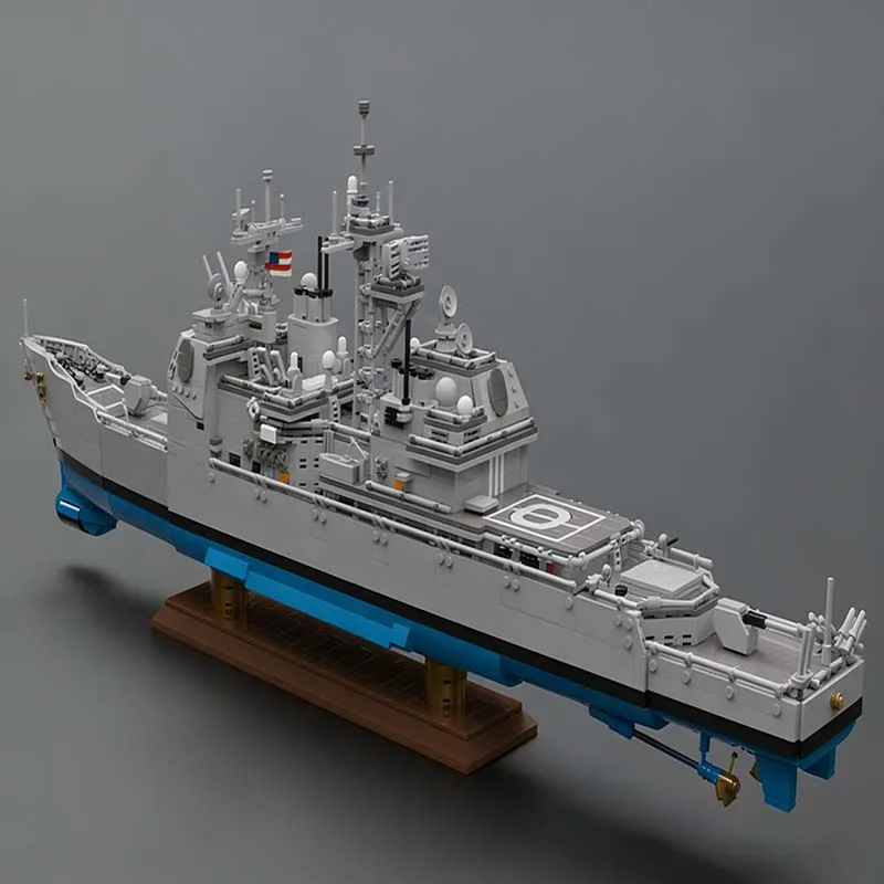 3742 ELEMENTÓW Seria Wojenna Krążownik klasy Ticonderoga MOC Personalizowany Modułowy Zestaw Klocków Kreatywny Projekt DIY Zabawka dla Chłopców Prezent Urodzinowy