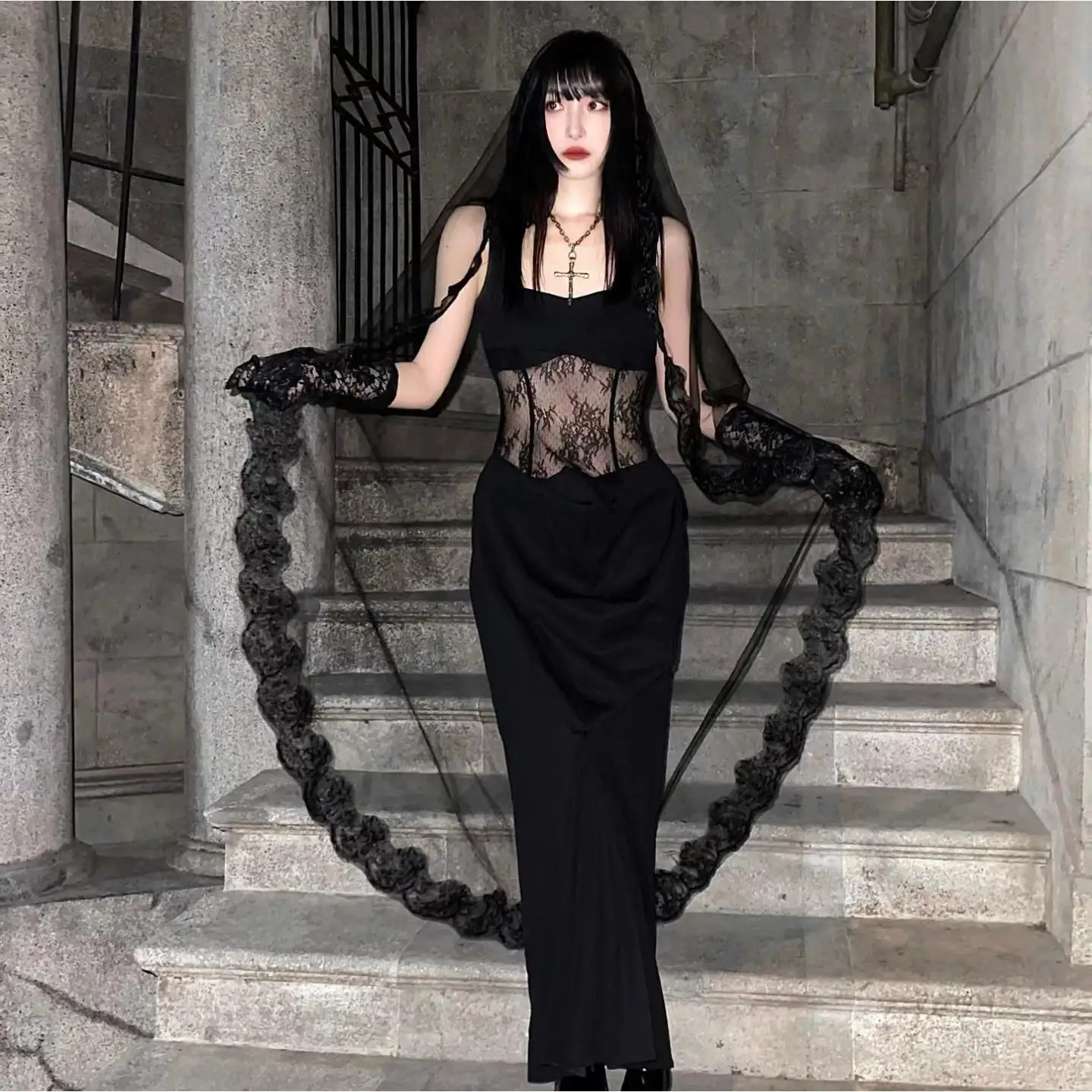black-lace-bridal-veil-long-floor-length-halloween-ghost-bride-lace-veil-lolita-style-home-living-set-abeyinuor-love-beige-no