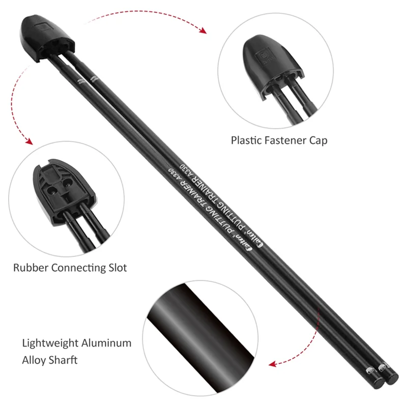 CAITON 골프 퍼터 트레이너, 퍼팅 제스처 어시스트, 타격 포스 앵글 액션, 골프 퍼터 훈련 보조, 골프 스윙 트레이너