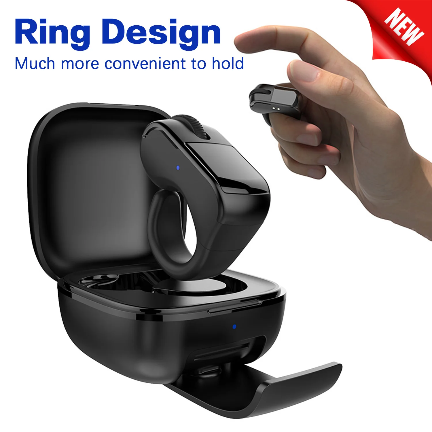 Rechargeable Mini Ring Mouse Light Weight Bluetooth Dual-Mode Wide Compatible Remote Control Selfie Scan Short Video Speech
